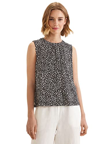 STREET ONE Damen A320002 Blusentop, Schwarz, 42 EU