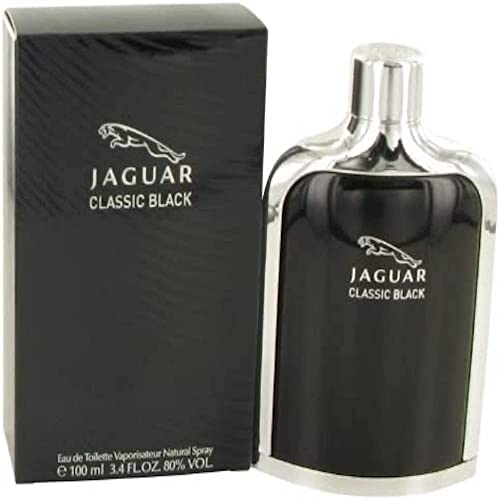 Jaguar Classic Black Eau De Toilette Spray 3.4 Oz/ 100 Ml for Men By 3.4 Fl Oz