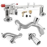 AULINK (OEM Part) LR090630 Aluminum Water Pump Thermostat Top Crossover Hose (Only Fit 5.0L) For 2010-2020 Land Rover LR4,Range Rover,Range Rover Sport 5.0L V8 LR109402 LR122709 LR087559 LR077042