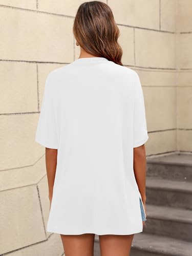 Image of Women's Lightweight Open Front Cardigans Short Sleeve Casual Soft Sheer Cardigan S-2XL with Pockets