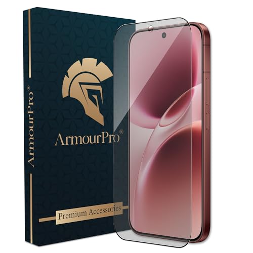 Image of ArmourPro Anti Glare Matte Tempered Glass for Vivo V70 Elite - Anti Fingerprint Screen Protector, 9H Scratch Resistant, Smooth Touch, Edge-to-Edge Full Coverage