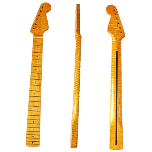 DIY Guitar Necks 21 Fret 6 String Tiger Grain Maple Neck Electric Guitar DIY Modification