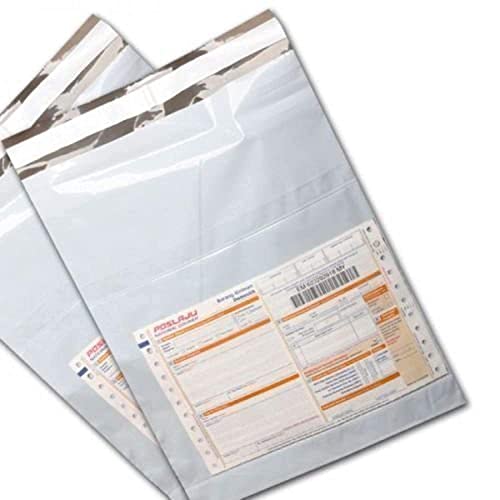 Image of S R Packing Supply 6x6 Inch Plain Temper Proof Courier Bag Pod 60 Micron With Document Pouch (Pack of 500)