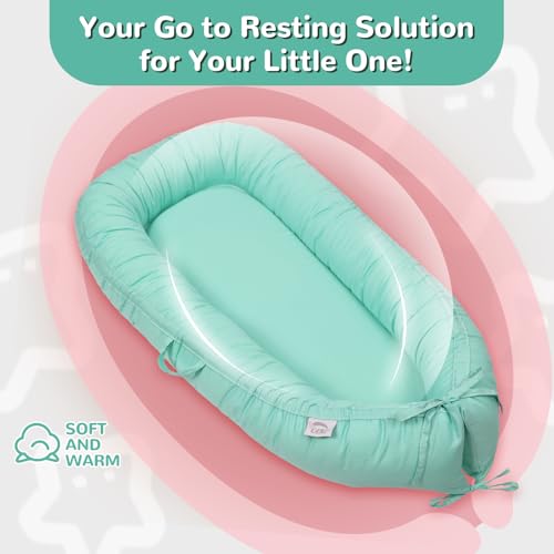 Image of EAQ Baby Lounger, Infant Lounger for Newborn,Portable Baby Nest Cover Breathable & Soft, Newborn Essentials