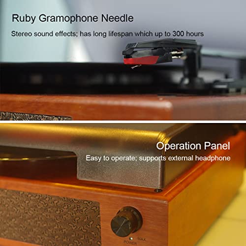 Bluetooth Speaker Retro Phonograph Gramophone Vinyl Record Player Classic Turntable Playback Built-in Stereo Speaker 33… - Les Beatles, Paul McCartney, John Lennon, RIngo Starr, George Harrison Bluetooth Speaker Retro Phonograph Gramophone Vinyl Record Player Classic Turntable Playback Built-in Stereo Speaker 33… – Image 5