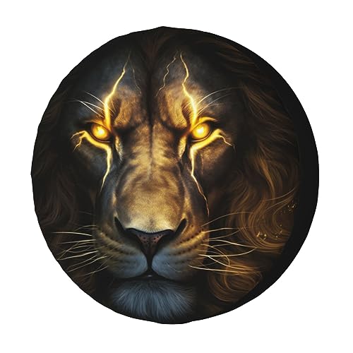 Cool Lion Spare Tire Cover Dust-Proof Sun Wheel Tire Cover Fit for Trailer, RV, SUV and Many Vehicle 17 Inch