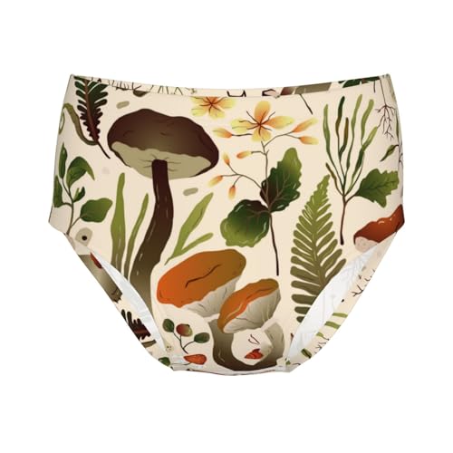 Nature Autumn Forest Mushroom Girls' Underwear Soft Cotton Little Girls Panties Comfort Briefs