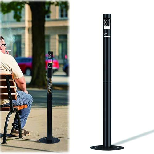 Image of Outdoor Cigarette Butt Receptacle,Detachable 43 inch Metals Standing Ashtray for Outside Patio, Offices, Home, Restaurants, Convenience Stores, Backyard