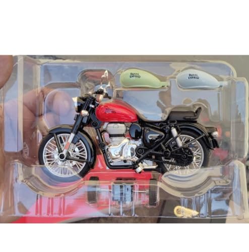 Image of Alpenia Bullet Bike Toy for Kids - Royal Enfield Scale Model with Pull-Back Action, Strong Body, Removable Parts, Side Stand - Gift for Boys (3+ Years)