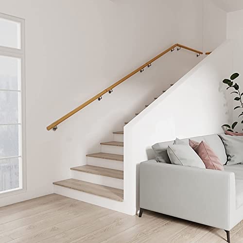 Rambarde murale en chêne massif 4,2 m rampe escalier intérieur design
