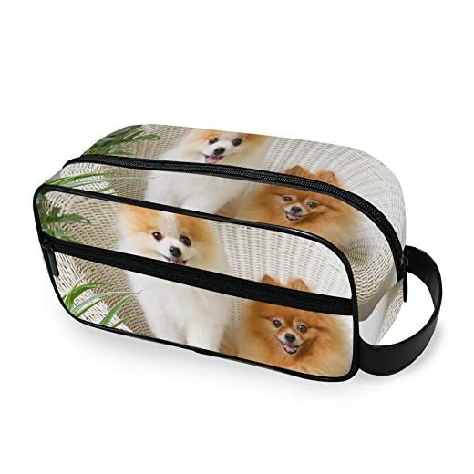 Bolsas de Viaje de Pomerania Lindas y juguetonas con Cremalleras Neceser para Viaje Accesorios de Viaje de Mano Bolsas de baño Colgantes para Hombres y Mujeres Organizador de Maquillaje