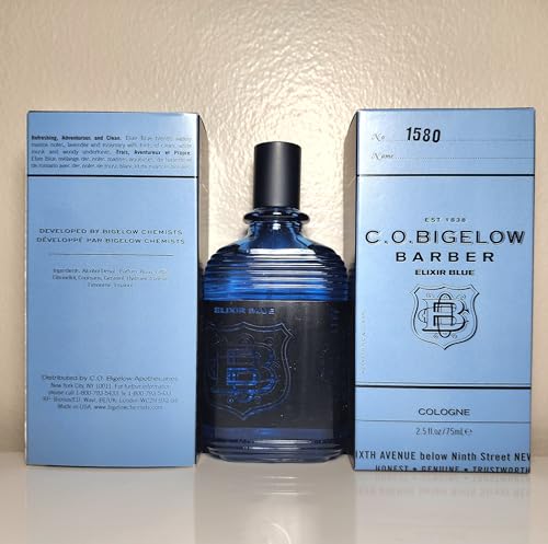 Generic 3 x Elixir Blue Cologne 1580, Bigelow, each 2.5 fl oz for men Barber