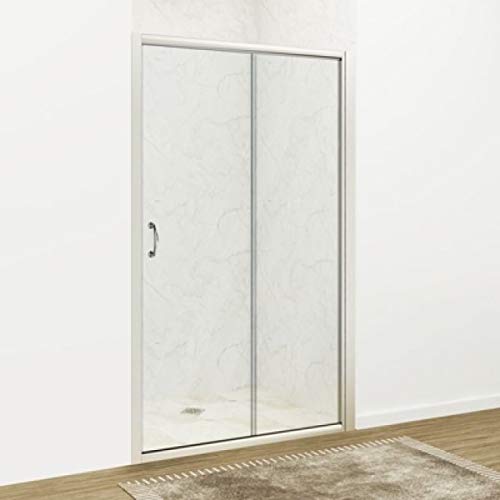 Niche de douche coulissante 2 portes cristal ligne essentielle 111-115 cm