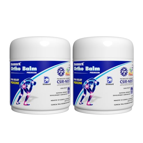 Image of Deemark Ortho Balm Natural Pain Relief Balm for Muscle & Joint Pain | 100% Ayurvedic Formula | Suitable for Sports & Gym related injuries | 50 g (Pack of 2)