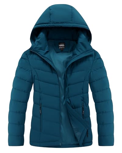 Doudoune à capuche imperméable légère femme veste coupe-vent zippée