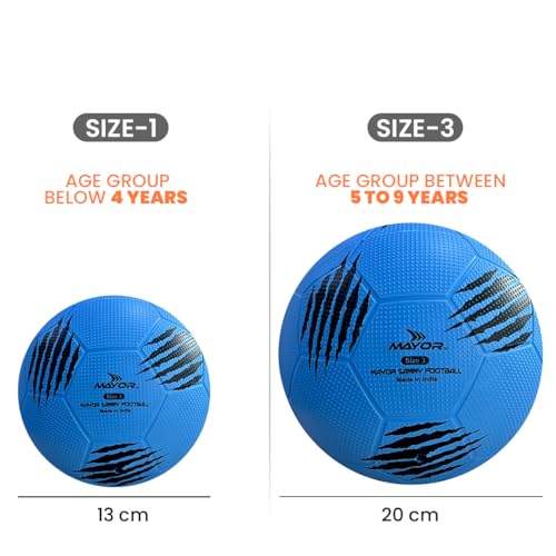 Mayor Sammy Indoor and Outdoor Rubber Football Kids Football for Age Group Below 9 Years - Size: 3 (Pack of 1, Blue) - Image 5