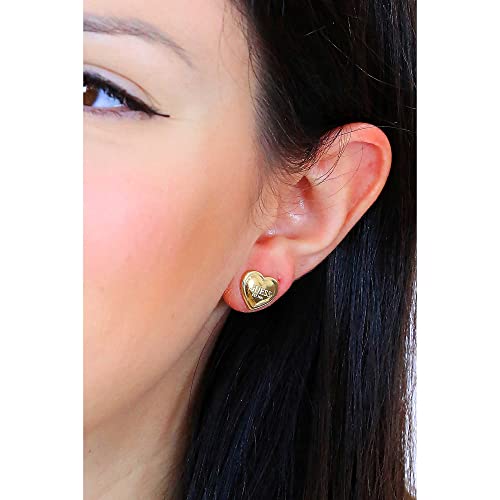 Boucles d'oreilles Guess Jube02179JWYG cœur acier doré chic