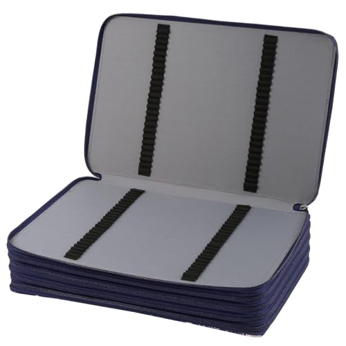 Image of 500 Individual-Slot Colored Pencil Organizer with Zipper - Durable Fabric Art Storage Bag for Painters and Artists
