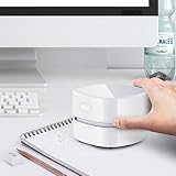 GuDoQi Odkurzacz stołowy, ładowany przez USB, mini odkurzacz, przenośny, bezprzewodowy, czas pracy 90 minut, obracany o 360°, mini odkurzacz ręczny do szkoły, domu, biura i samochodu, biały