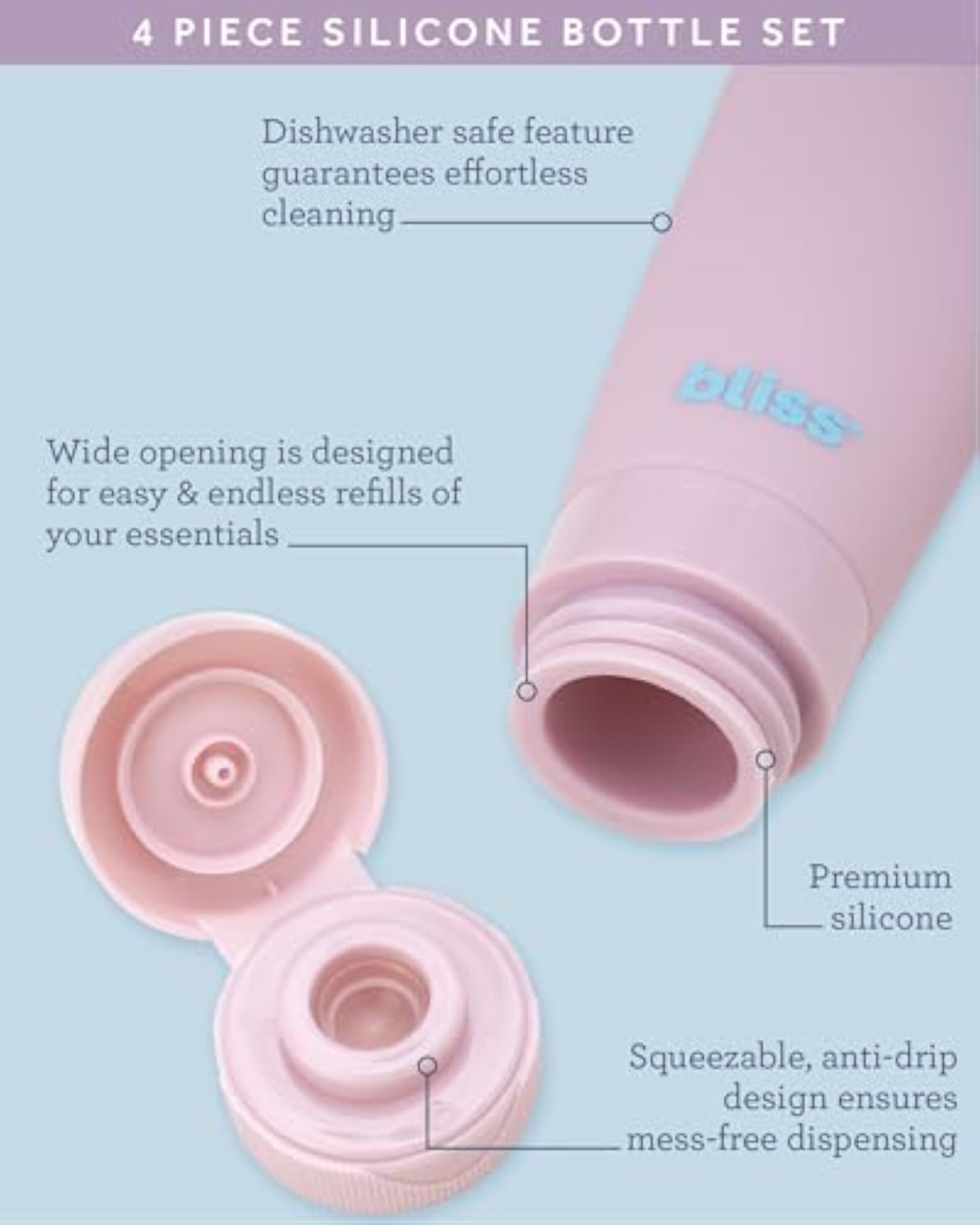 Travel Bottles Set - 4/7/10 Piece TSA Approved Containers