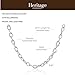 JEAN RACHEL JEWELRY Men’s Solid 925 Sterling Silver Hammered Cable Chain Necklace - Heavy Oxidized Links - Antique Finish