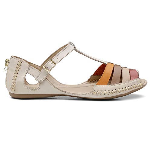 Sandália Feminina Rasteira Moleca Q&A Linha 710.2 Tamanho:35;Cor:Bege