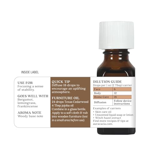Aceite Esencial Cedro Puro Aura Cacia 0.5 fl oz miniatura 6