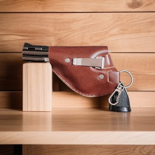 Image of Revolver Gun Shaped Jet Flame Refillable Cigarette Lighter with Cover
