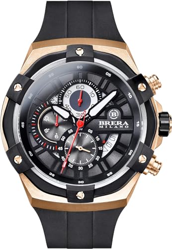 Montre quartz homme Supersportivo Evo 45 mm avec cadran noir et bracelet caoutchouc