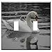 Switch Plate Double Toggle - Swans Cignet Baby Swan Swan Bird Family Nature