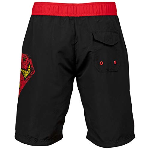Underboss Superman Symbol Black Swim Board Shorts Small (28-30)3