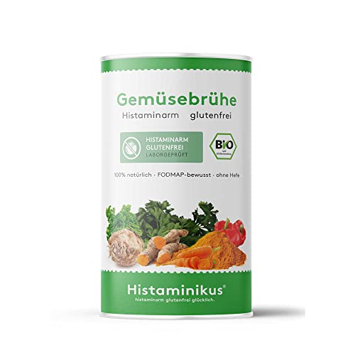 Histaminikus Bio Gemüsebrühe - für bis zu 9,5 Liter Brühe - Gemüsebrühe ohne Zwiebeln - Bio Suppe - histaminarm & glutenfrei Leben - ohne Hefe - geeignet bei Histaminintoleranz - Made in Germany