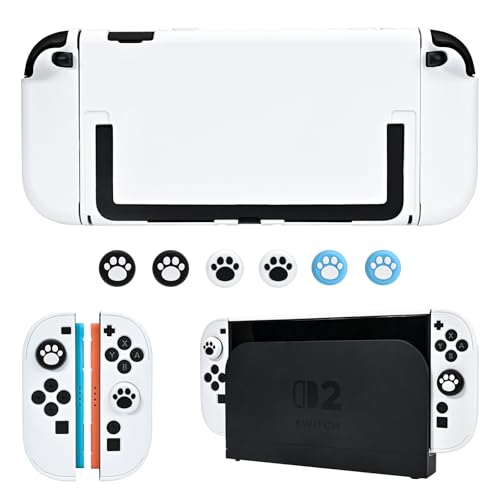 DLseego Funda rígida protectora para Nintendo Switch 2 (2025), funda delgada de agarre de PC para Joy Con, protectores de controlador JoyCon desmontables, carcasa de consola resistente a golpes y
