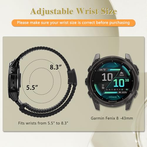 Correa de reloj trenzada magnética 20mm para Garmin miniatura 5