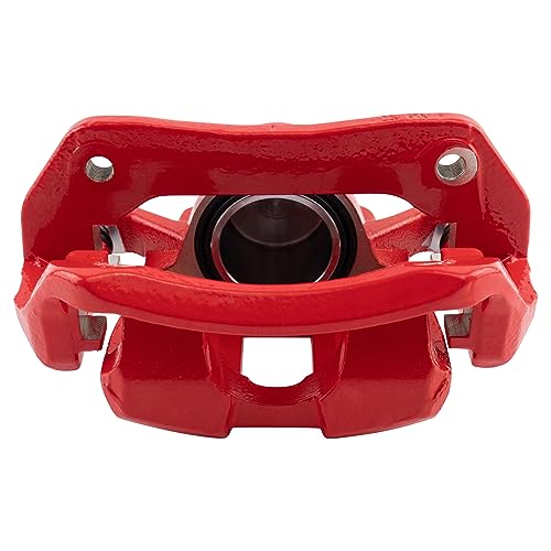 Image of TRQ Front Right Brake Caliper w /Bracket Performance Red Passenger Side | For 2013-2022 Honda Accord 2016-2022 HR-V