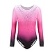 Produktbild Sinoem Gymnastikanzug Kinder Mädchen Langarm/Ärmellos Turnanzug Ballettröckchen Kleid Trikotanzug Tanz Kleid Gymnastik Training Dancewear Gymnastikbody Blau/Lila/Rosa