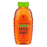 Nate's Organic 100% Pure, Raw & Unfiltered Honey - USDA Certified Organic - 16oz. Squeeze Bottle