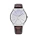Fashion Classic Big Digital Scale Ledergürtel Herren Business Quarzuhr Mens Watch Elastisches Armband (White, One Size)