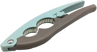 FFFICE Zaciski do orzechów wklęsłe wypukłe ugryzienie, zestawy akcesoriów w kuchni/salonie / cukierniczym/wynajem domu/na imprezę rodzinną/hotel/piekarniki/supermarkecie, 190 x 55 (MM), niebieski, szary, 1 x klips do orzechów.