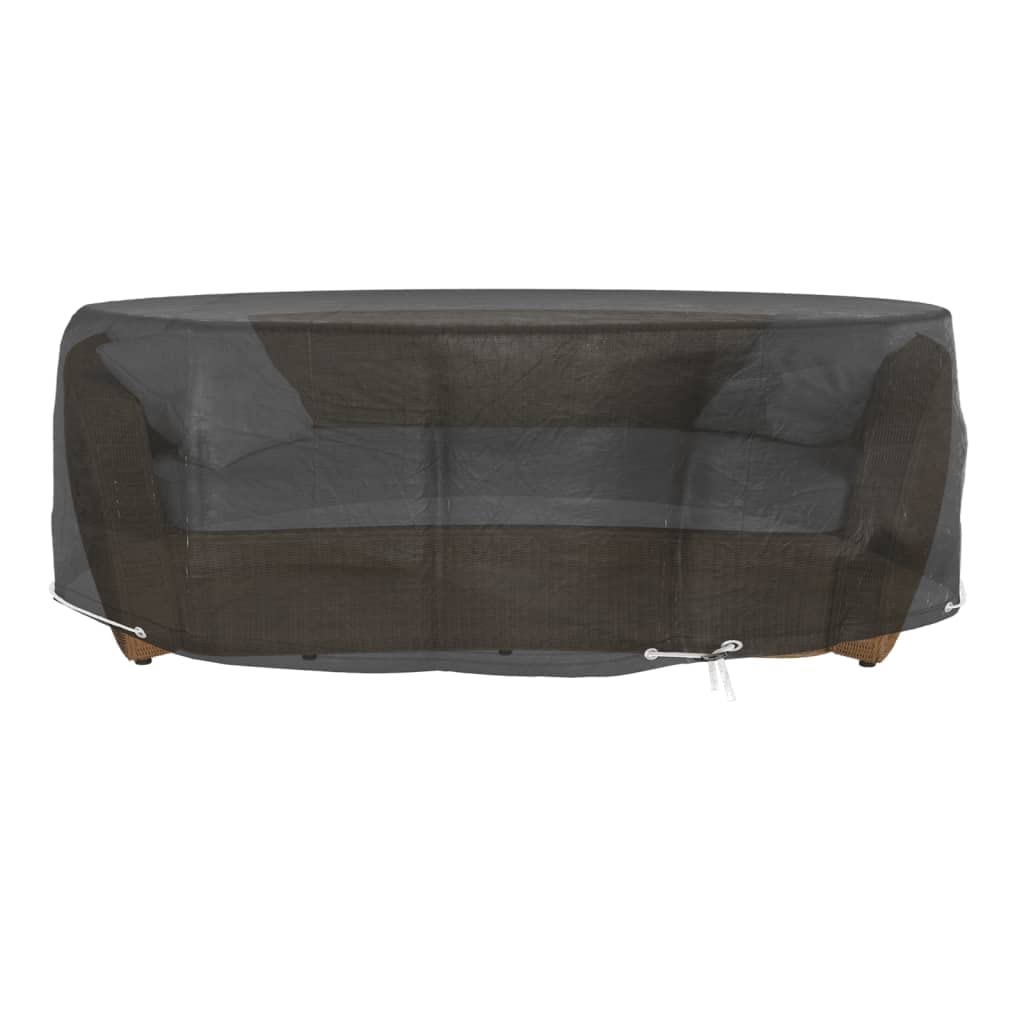 Runde Lounge Abdeckung 2 Stk 188x50 cm Polyethylen | Mit Aluminiumösen und Seil, wasserdicht, pflegeleicht, platzsparend zusammenfaltbar
