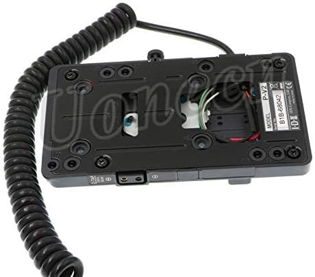 Uonecn V-Mount Battery Plate Spiral 6 Pin Power Cord for Red Scarlet Epic Camera