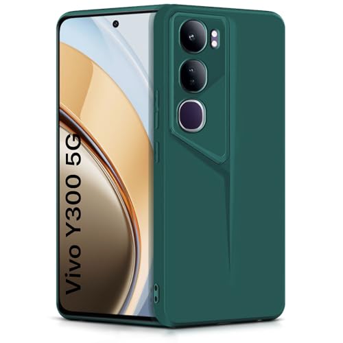 Image of WOW IMAGINE Slim Back Cover for Vivo Y300 5G | Blade Series Ultra Thin Case with Lightweight Design | Camera Protection | Soft Matte Silicone Flexible Mobile Case - Green