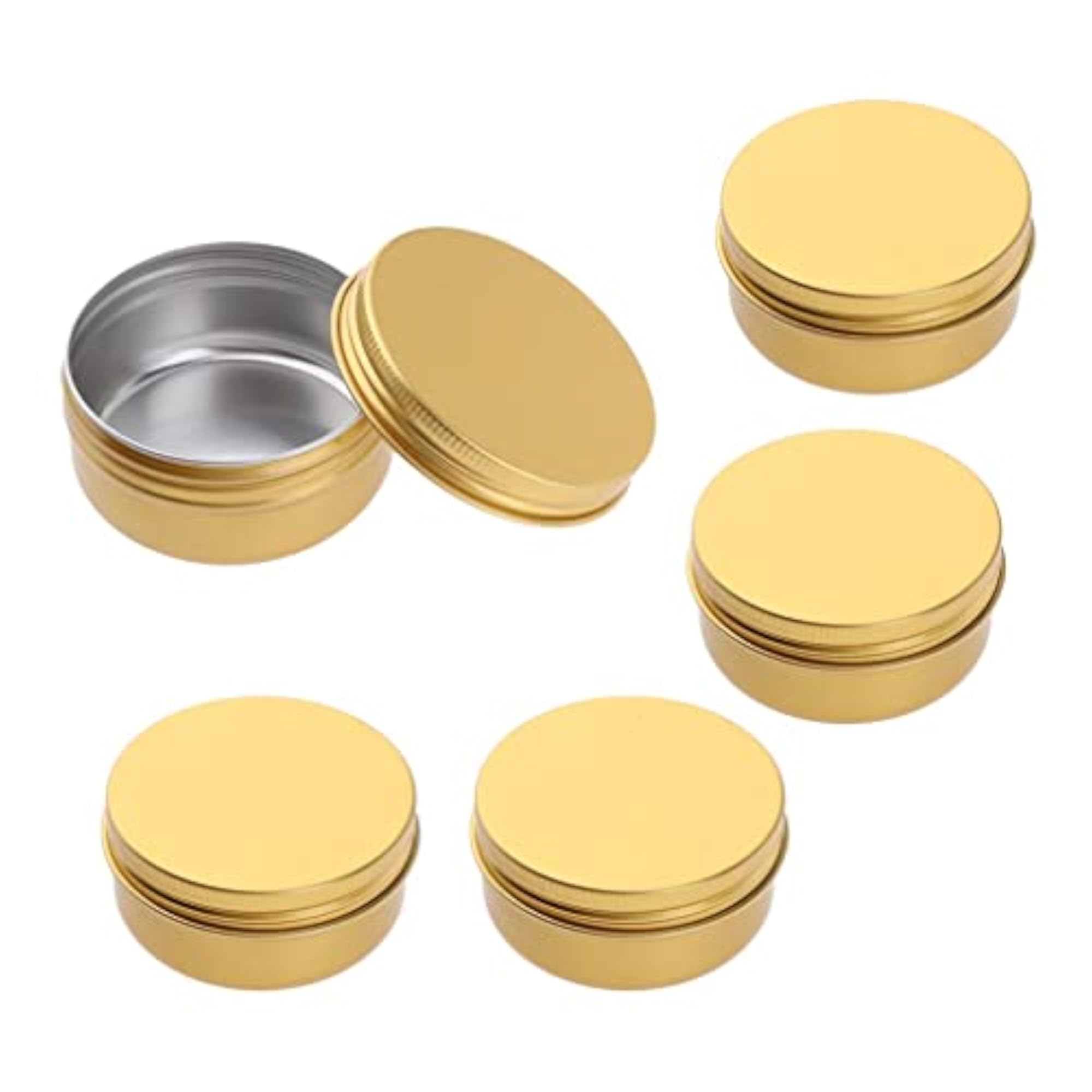 5pcs Empty Makeup Aluminium Pot Jar Tin Lip Balm Container