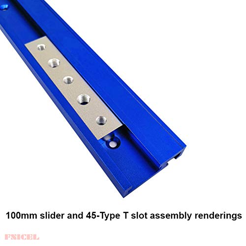 Aluminium M6/M8 T Track Slot Slider Sliding Bar T Slot Moer for 30/45 Type T -Track Jigs schroef Slot Fastener Houtbewerking Tool (Color : 450mm slider