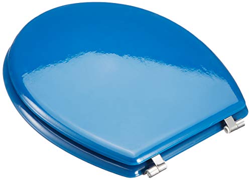 Miniatura 2 de Msv 140015, Asiento De Baño Con Bisagros De Acero Inoxidable, Azul Marino, 43,5 X 37,5 X 1,8 Cm