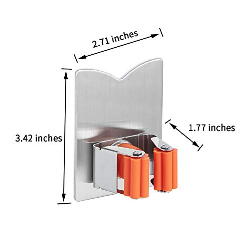 Support balai mural acier inoxydable 304 durable et resistant lot de 4 - 7