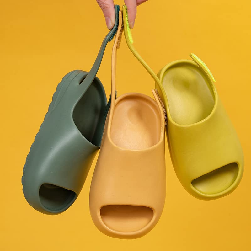 Image of Toddler Little Kids Slides Sandals, Kid Summer Slip On Slides Sandals,Slippers with Strap Anti-slip Water Shoes,Indoor Outdoor Lightweight Slippers Sandals for Boys and Girls