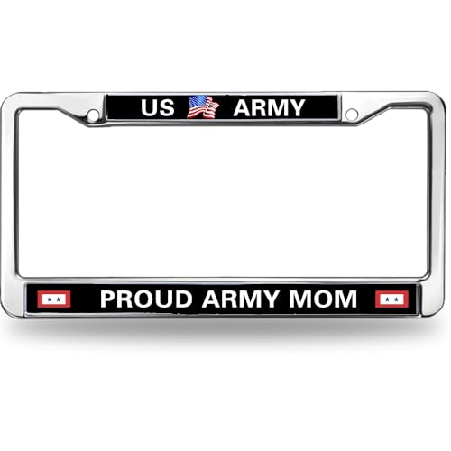 Image of Proud Army Mom Easy Installation License Plate Frame US Flag Army License Plate Frame Inspirational for Thanksgiving