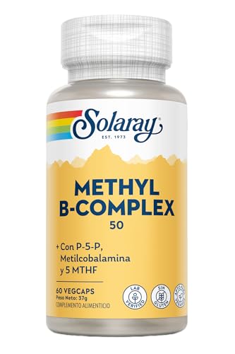 SOLARAY®. Methyl B complex 60VegCaps. Sin gluten. Apto parta veganos.