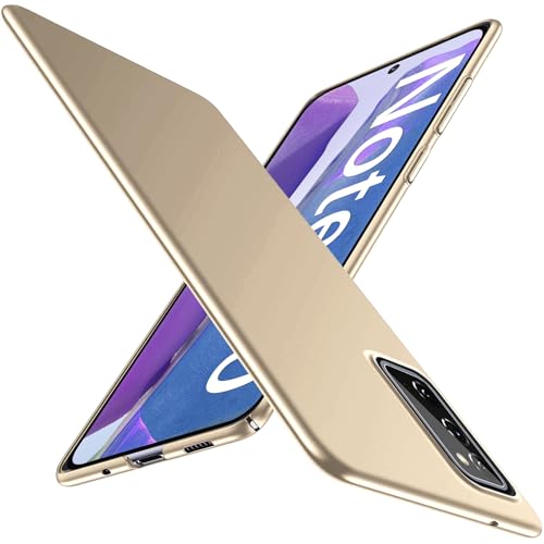 Coque Samsung Note 20 anti-choc rigide et légère protection militaire mate dorée